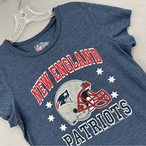 New England Patriots 2011 NFL T Shirt Womens XL Blue Cotton Blend Crew Neck
